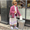 Faux Leather Fringe Women's Blazer Jackets Lapel Long Sleeve Single Breasted Tassel Jacket Vintage Casual Outerwear Coat