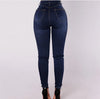 Denim Pencil Pants Women Vintage Jeans High Waist Washed Double Breasted Pockets Basics Ankle Length Trousers Streetwear