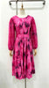 Elegant Plus Size Women's Maxi Dresses Floral Print Chiffon Puff Sleeve Round Neck Loose Ankle Length Boho Party Long Dresses