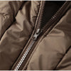 Warm Women's Puffy Quilted Hooded Long Cotton Coat Loose Solid Stand Collar Lace Up Zipper Overcoats Winter Lady Outwear