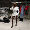 Hollow Out Long Sleeve Blazer Jacket For Women Spring Solid V-neck Waist Suit Coats Office Lady Chic Outerwear