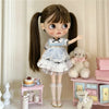 For Blythe Doll Outfit Clothing Princess Lace Maid Skirt Set Cute Plaid Pants Vintage Dress Clothes OB24 OB22 1/6 Accessories