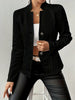 Autumn and Winter Woman Textured Button Front Blazer Stand Collar Long Sleeve Fit for Office and Casual Wear Suit Jacket