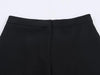 Women Suit Pants Two-Piece Set Buckle Decoration Long Sleeve Blazer Coat + Straight-Leg Pants 2 Pieces Sets Chic Woman Outfits