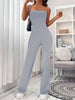 Women's Corseted Jumpsuit Simple solid colour Slim models Hip lifting design Single Piece Flared Pants
