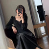 Long Puff Sleeve Solid Elegant Dress Women Clothing Wedding Guest Year Women High Waist Slim Evening Party Dresses