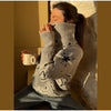 Casual Women's Cardigan Sweater Turtleneck Zippers Full Sleeve Button Decoration Lady Coats Autumn Female Knitwear