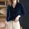 Autumn Winter Stand collar Knitted Cardigan Loose Short Jacket Women's Outerwear Korean version long sleeved Sweater Coat
