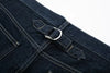 Women Denim Set Casual Lapel Long Sleeve Crop Jacket Buttons Female Vintage Wide Leg Loose Jeans Long Pants