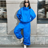 Women Solid Zip Up Two Piece Set High Neck Loose Jacket Wide Leg Track Pants Spring Autumn Casaual Hip Hop Outfit