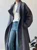 Stand Neck Long Trench Coat Women Spring Casual Turn-down Collar Single-breasted Trench Coat