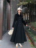 Winter Long Wool & Blends Coat for Women Chic Elegant Womans Clothing Skirted Woolen Overcoat
