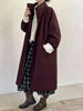 Office Lady Trench Coat Solid Color Lapel Long Sleeves Single Breasted Loose Windbreaker Spring Autumn 2DA8844