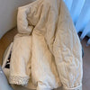 Corduroy Patchwork Floral Diamond Grid Women's Cotton Jacket Autumn Winter Loose Casual Versatile Women Cotton Jacket