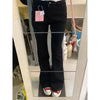 Black High Waist Bell Bottom Jeans Women's Autumn Slim Fit Stretch Small Size Bulletproof Denim Pants