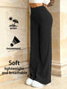 Korean High-Waisted Full-Length Wide-Leg Straight-Leg Casual Pants Women's Daily Office Commute Wear Ladies' Pants