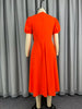 Elegant Women A Line Colorblock Dress Bow Neck Short Puff Sleeve Africa Business Ceremony Party Graduation Festival Wear