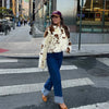 Chic Street Girls Cow Print Fur Coat Women Winter Brand Warm Faux Fur Jacket Autumn Iconic Streetwear