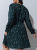 Plus Size Floral Print A-line Dress Women Long Puff Sleeve High Waist Elegant Spring Casual Midi Boho Dress Large Size 6XL 7XL