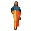 Elegant Women Pleated Patchwork Double Wear Batwing Long Sleeve V-neck Bodycon Midi Maxi Long Dresses Vestidos