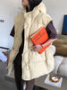 Adjustable Waistcoats Solid Cotton Vest Jacket Women Autumn Winter Hooded Waistcoat Warm Thicken Cotton Sleev