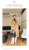 Dual Purpose Collar Wool Coat Horn Button Women 100% Wool Overcoat Double-Layers Autumn Winter Long Jacket Thick Trench Coat #23