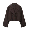 autumn product women's classic double-breaked lapel simple short trench coat casual coat