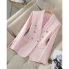 Korean Spring Autumn Double-breasted Temperament Loose Blazer Women Casual Blazers Woman Outwear Top Ladies