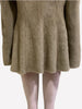 Autumn Winter Elegant Chic Short Fitted Faux Fur Blazer Women Single Button Puff Sleeve Fluffy Jacket