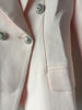 Baroque Designer Blazer Jacket Women's Silver Lion Buttons Double Breasted Blazer Outerwear