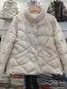 Janveny 90% White Duck Down Jacket Women Ultra Light Down Coat Casual Loose Stand-Up Collar Clothes Waterproof Windproof Outwear