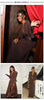 Dresses For Women Plunging V Neck High Waist Belt Long Sleeves Wedding Party Dress Brown Gowns