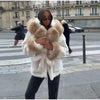 Hoody Faux Fur Furry Coats Women Belt Long Sleeve Pocket Thicken Warm Jacket Autumn Winter Urban Lady Streetwears