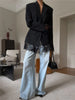 Elegant Lace Blazer Coat Women Office Lady Full Sleeve Single Breasted Jackets Autumn Black Casual Slim Coats