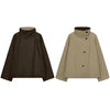 Casual Stand Collar Reversible Jacket For Women Long Sleeve Single Breasted Coat Lady Spring Autumn Chic Streetwear