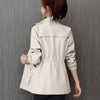 Women Double Layer Windbreaker Autumn Casual Slim Coat Plus Size 4Xl Stand-Up Collar Ladies Jacket
