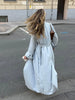 Solid Belted Maxi Trench Coats Women's Loose Full Sleeves Single-breasted Lace-up Windbreak Ladies Early Autumn Outwear