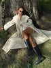 Elegant Shawl Collar Lace Up Long Woolen Coat Women Full Sleeve Belt Lapel Thick Overcoat Autumn Winter Lady Chic Outwear
