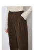 Women Casual Pants Autumn and Winter Mid Waist Workwear Style Straight Woolen Pants