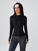 Women's Slim-Fitting Yoga Jacket - Buttery-Soft Stretch Full-Zip Athletic Cardigan