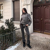Spring Women's Solid Lace Up Trench Coat Stand Collar Double Breasted Jacket Stylish Lady Long Sleeve Outerwear Street