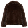 Women's Fur Coat Brown Artificial Fur Coat Women Winter Coats Fluffy Cropped Outerwears Hair Coat Warmth Plush Jackets