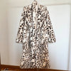 Maxi Long Leopard Belted Faux Fur Coat Women Winter Brand Mob Wife Vibe Fox Fur Jacket Overcoat