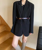 Casual Oversized Black Blazer for Women Korean Style Single Button Suit Jacket Woman Spring Autumn Loose Notched Collar Blazers