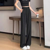 Lady Baggy High Waist Suit Pants Women Classic Designer Straight Leg Trousers Girls Casual Daily Slacks