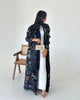 Pleated Print Foldable Collar Women's Long Sleeve Trench Coat Winter Original Design Cardigan Coat