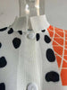 Pleated Contrast Color Leopard Printed Dress Stand Neck Single Breasted Mid-length Dresses Women Party Clothing 2Q1027