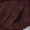 Solid Faux Suede Jackets Women's Stand Collar Full Sleeves Zip Cropped Coat Autumn Winter Lady Casual Outerwear