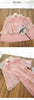 Chinese Style Pink Bamboo Jacquard Qipao Party Dress for Women Elegant Mandarin Collar Maxi Dress with Tassel Decor