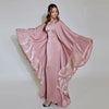 Eid Muslim Abaya Women Dress Satin Bat Sleeve Vestidos Largos Party Dresses Arab Long Robe Morocco Dubai Kaftan Silky Jalabiya